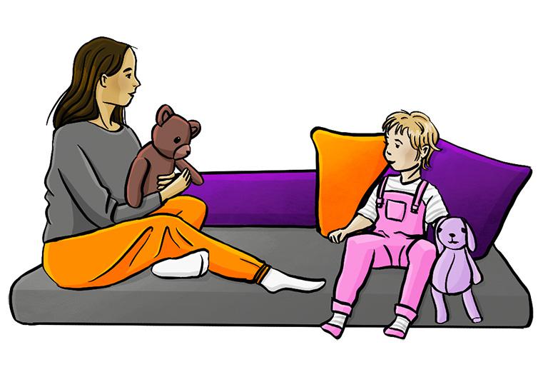 Du hast ein Recht auf Hilfe Spieltherapie Kuscheltiere