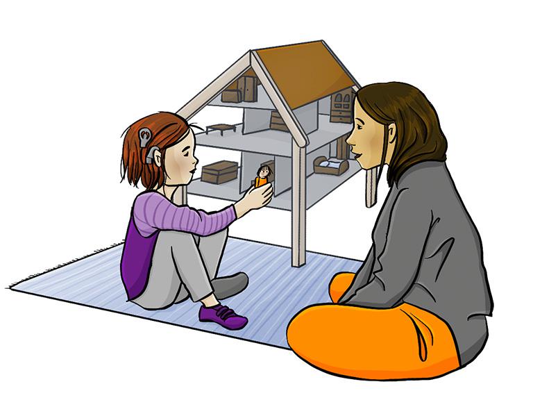 Du hast ein recht auf Hilfe Spieltherapie Puppenhaus